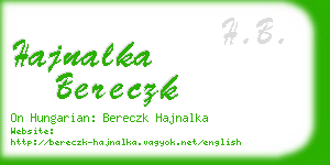 hajnalka bereczk business card